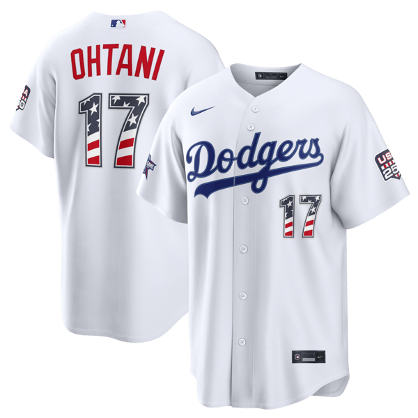 2026 All-Star Edition Stars & Stripes Los Angeles Dodgers Shohei Ohtani Nike White Stadium Jersey