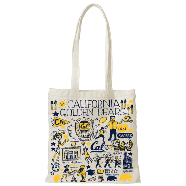 U.C. Berkeley Cal Julia Gash canvas slim tote