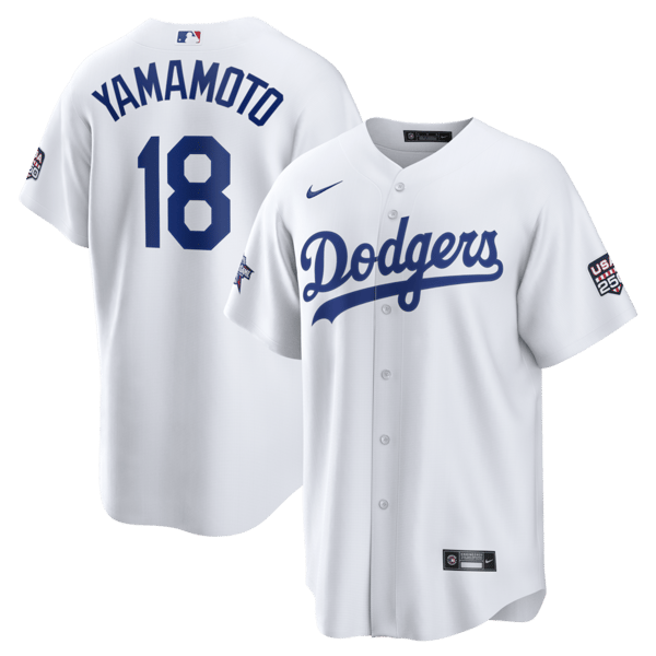 2026 All-Star Game Los Angeles Dodgers Yoshinobu Yamamoto Nike White Replica Jersey