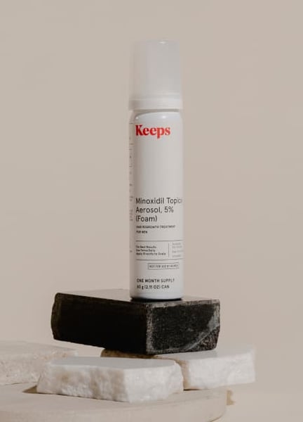 Keeps Minoxidil Foam 5%：重視塗抹便利性的泡沫版本
