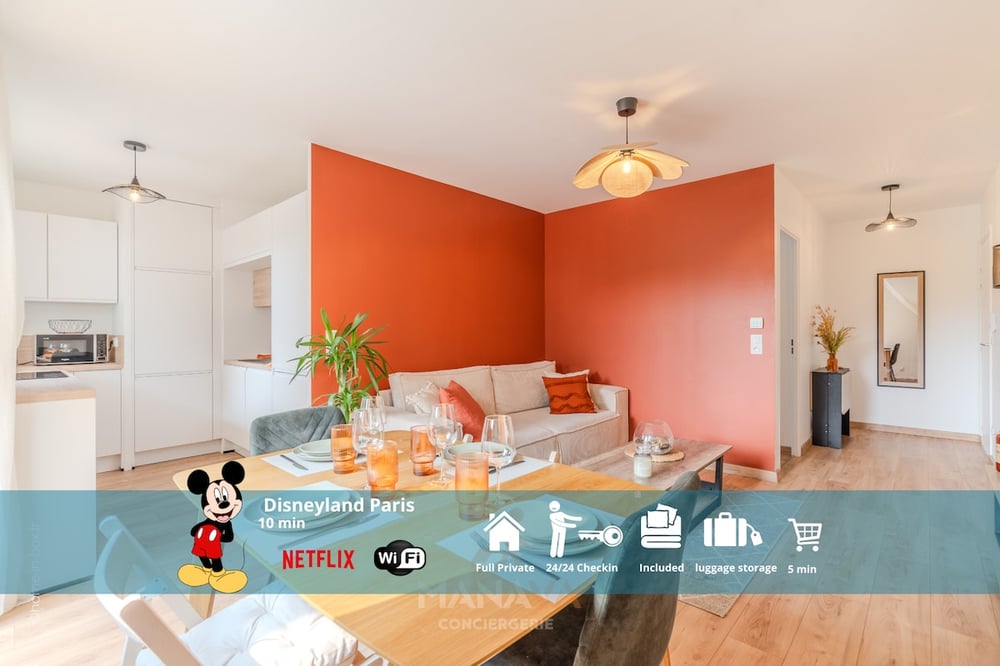 Le Makatea, 4 people, 10 min to Disneyland Paris