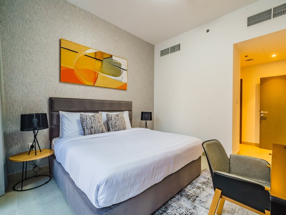 Bedroom with a king bed