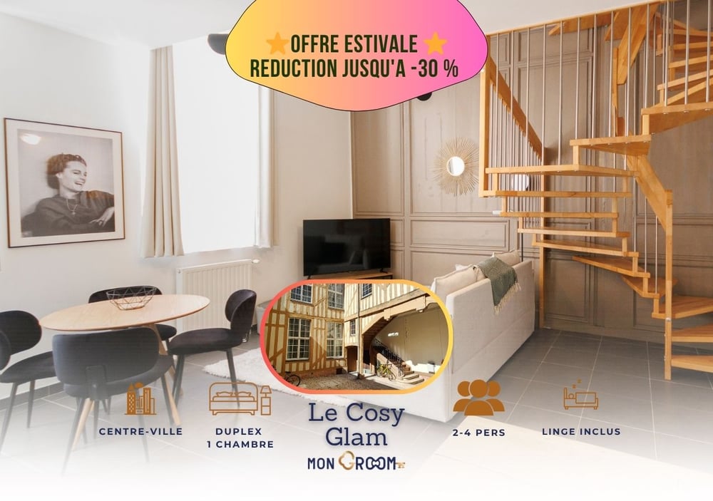 Duplex Cosy Glam*Centre piéton*WiFi*Calme