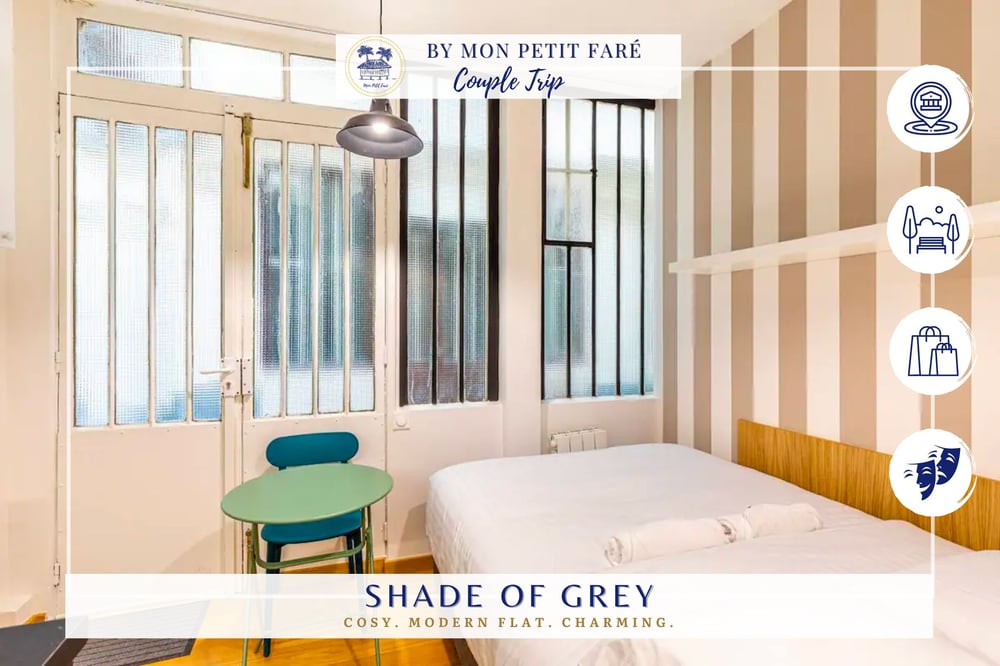 Le Shade of Grey - Studio Cosy & Compact - Marais