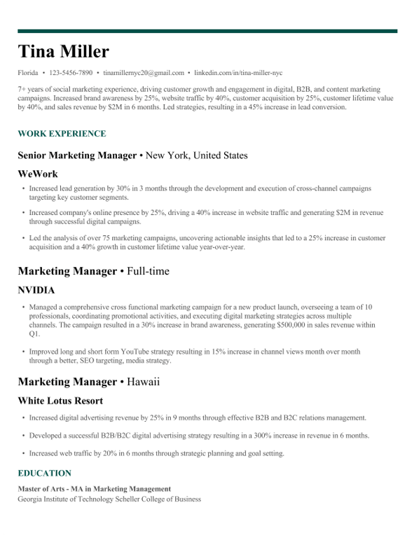 Bold Ambition Resume Template