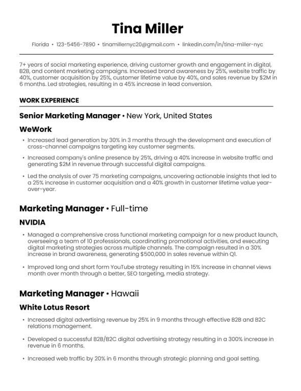 Modern Resume Template 1