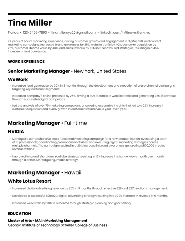 Modern Resume Template 2