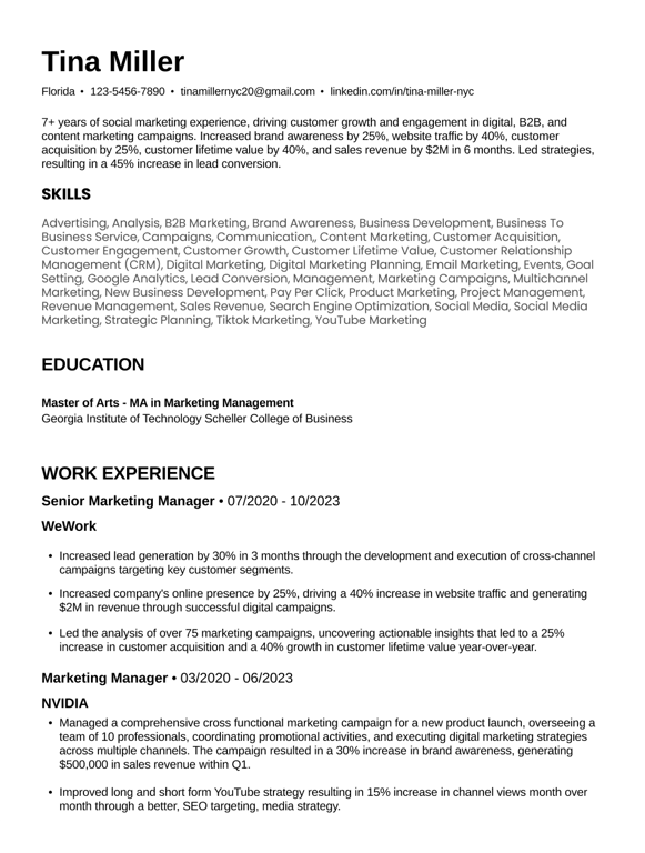 Reverse-Chronological Resume Template 2