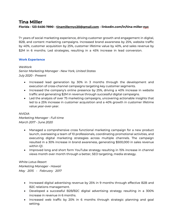 Microsoft Word Resume Template 1