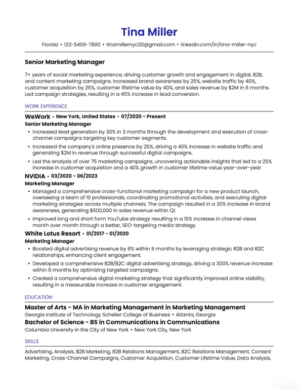 Bold Minimalism Resume Template