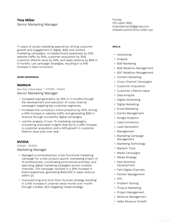 Clean Slate Resume Template