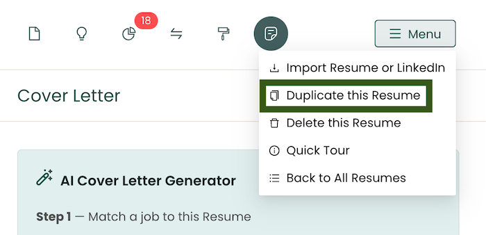 Multiple winning resumes tailored to every job