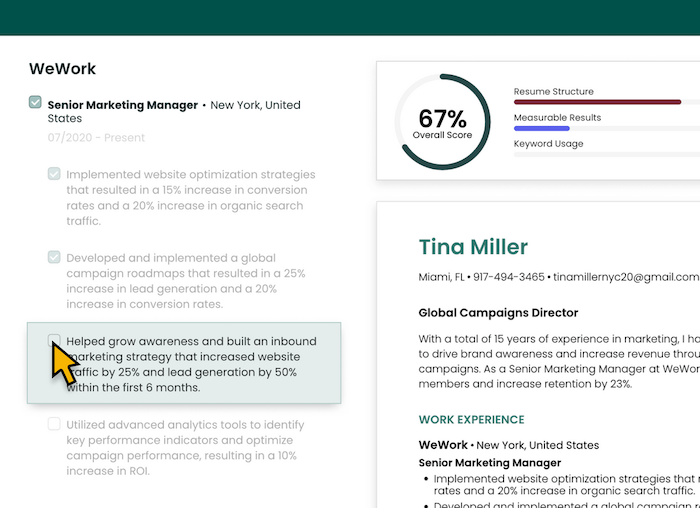 A tool used to add problem-solving skills to a resume