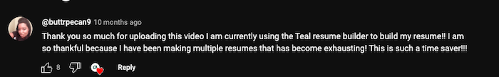 A Teal review on YouTube