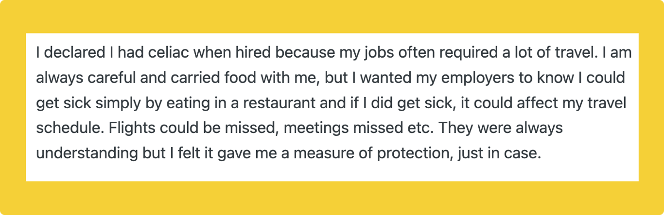 Reddit comment on disclosing disabilities when applying to jobs