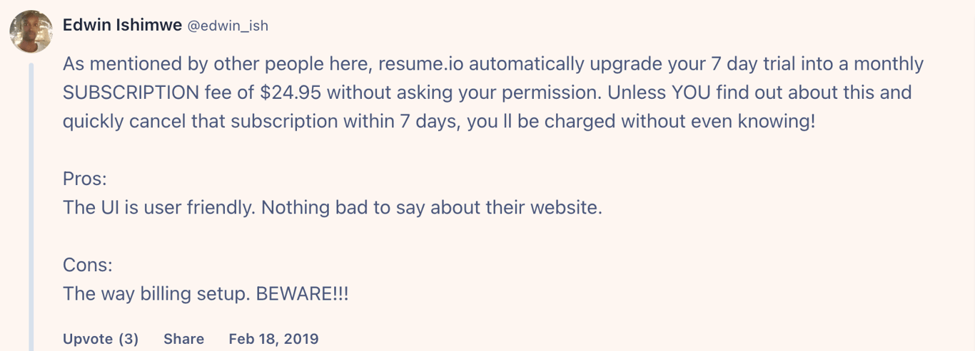 Product hunter likes the user-friendly UI but dislikes the billing setup