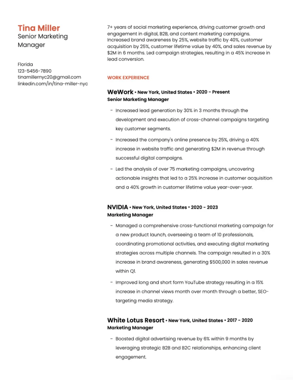 Vibrant Resume Template