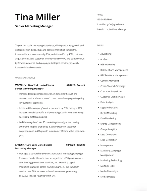 Sleek Resume Template