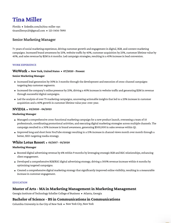 Elegant ATS Resume Template