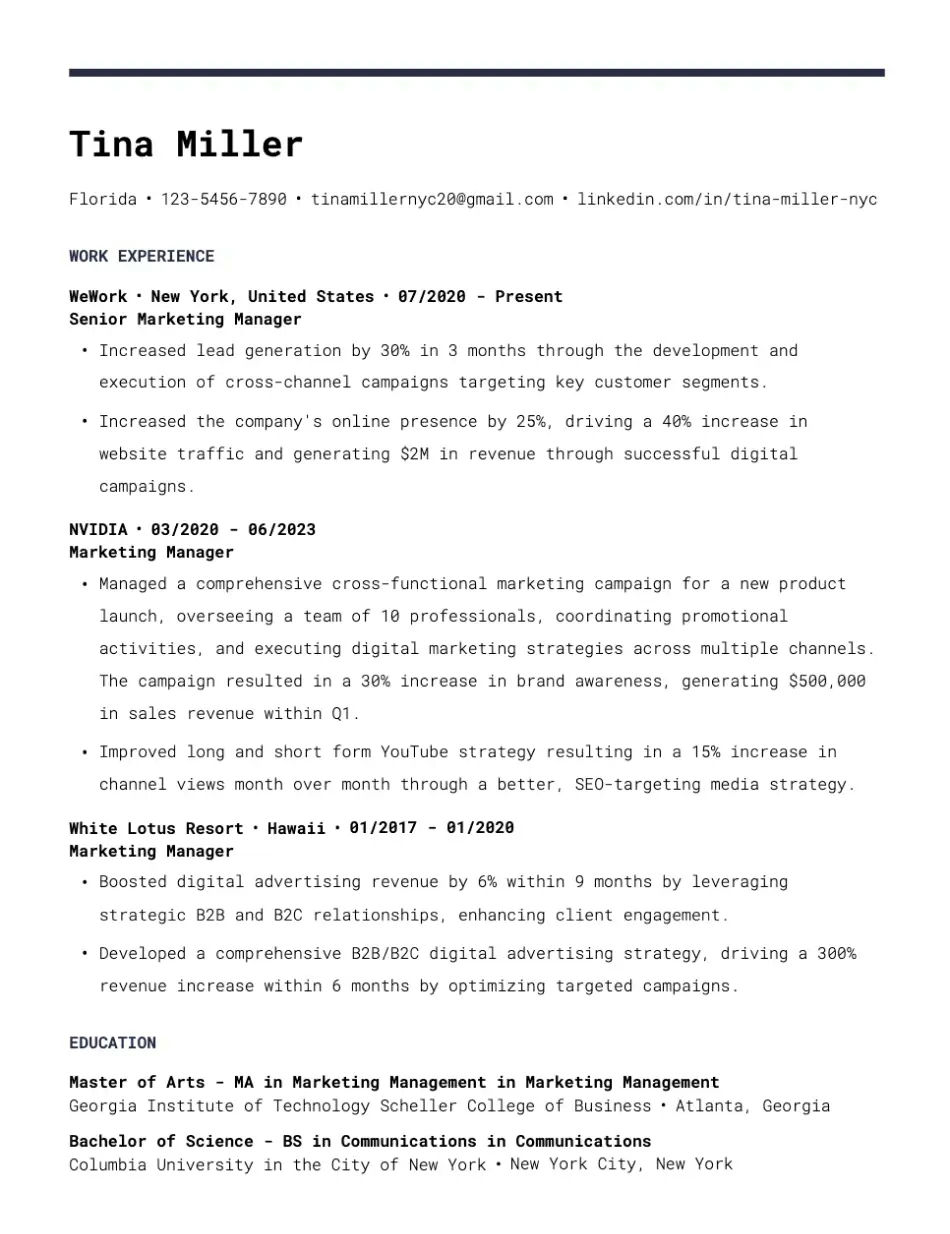 Contemporary Student Resume