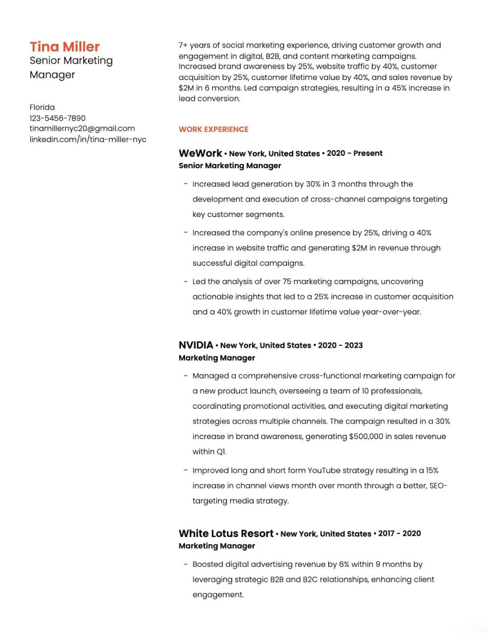 Vibrant Resume Template