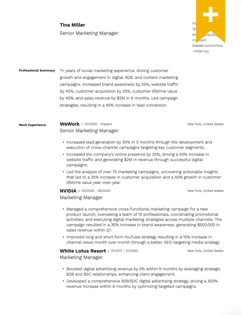 Clean Achievement Resume Template