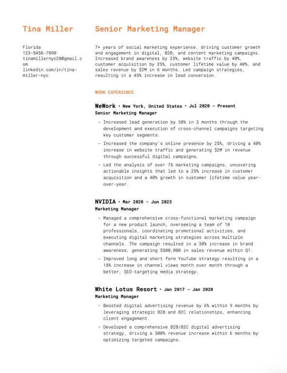 Dynamic Clean Resume Template
