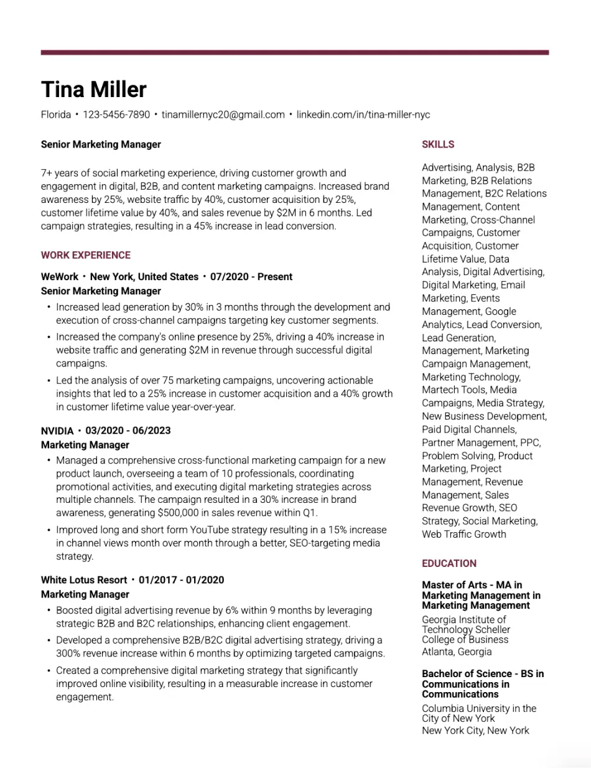 Technical Resume Template