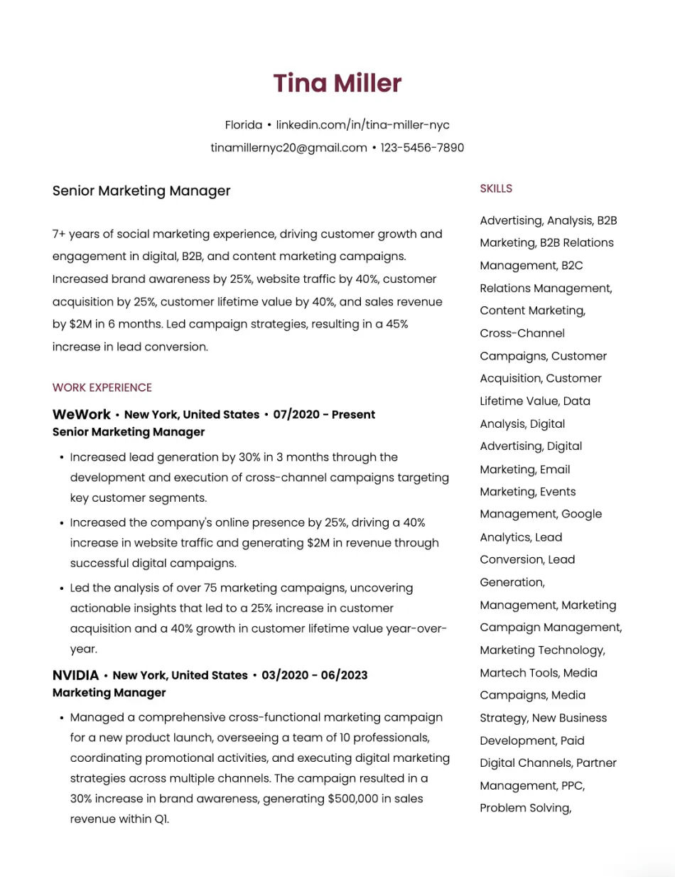 Clean & Professional Resume Template