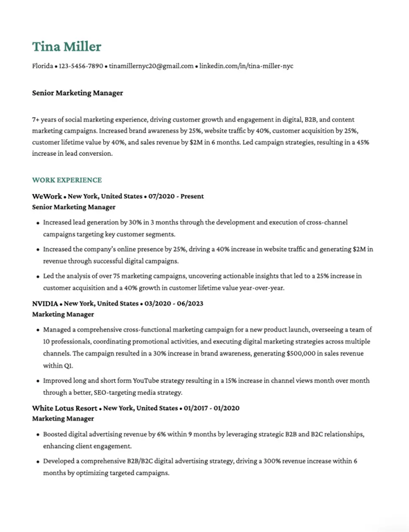 Clean & Modern Resume Template