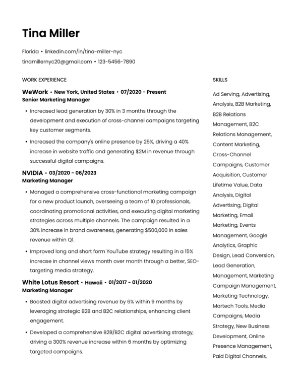 Clean Cut Student Resume