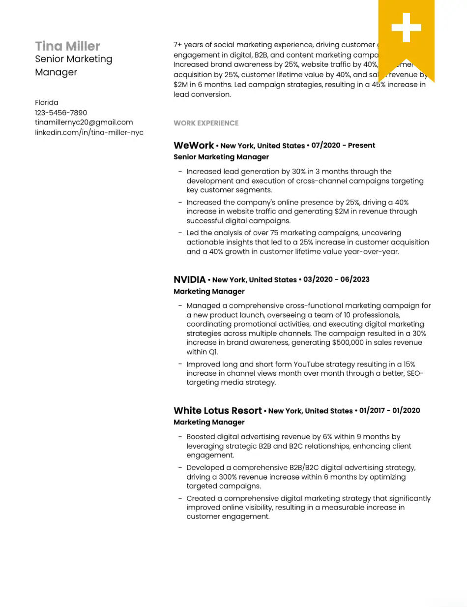 Traditional Resume