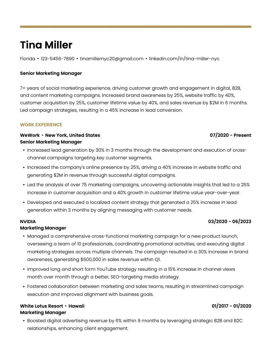Subtle Elegance Resume