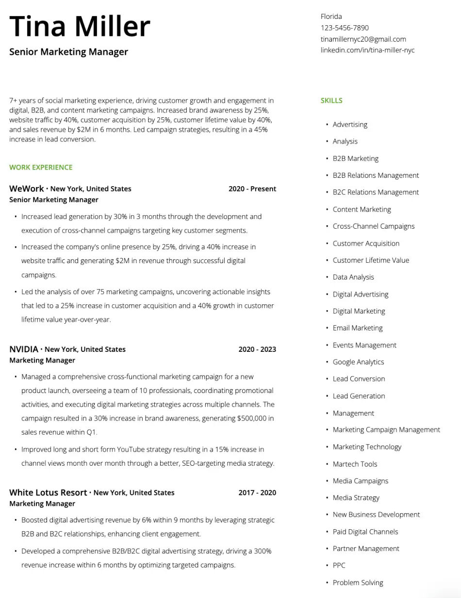 Professional Impact Resume Template