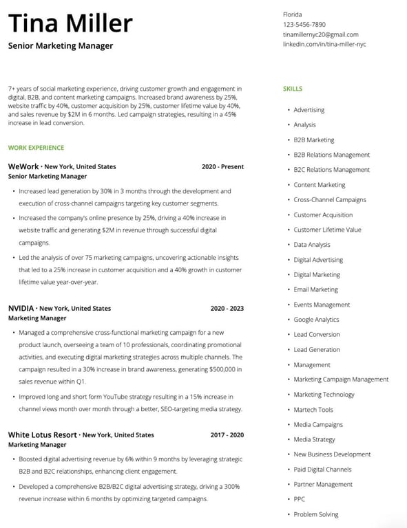 Professional Impact Resume Template