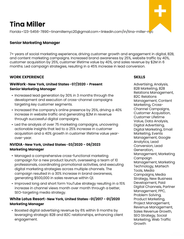 Modern Traditional Resume Template