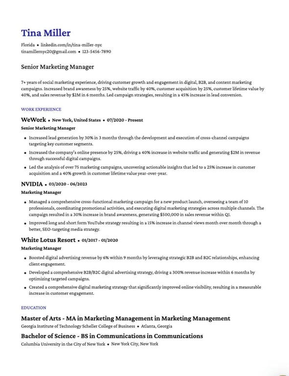Elegant Simple Resume Template