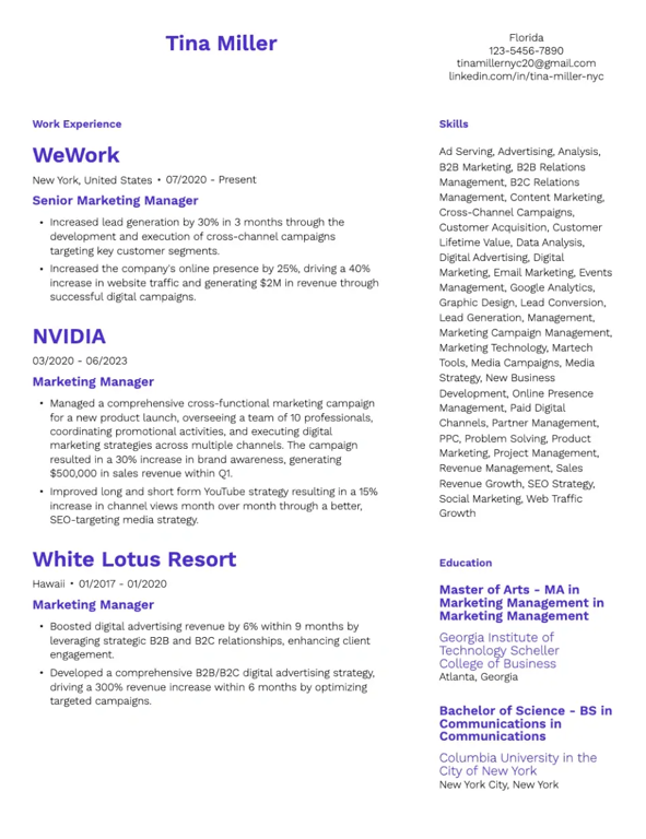 Vibrant Student Resume Template