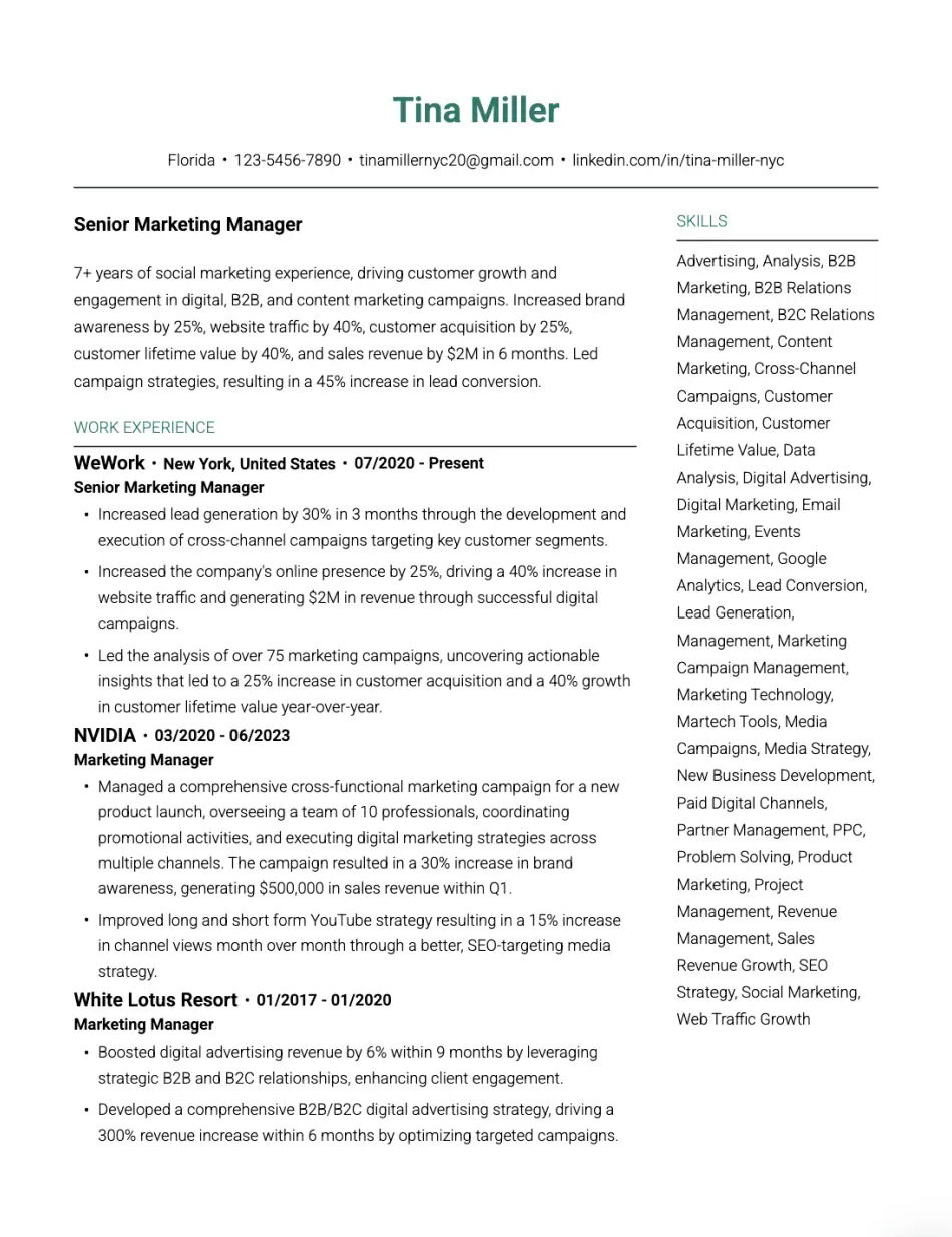 Elegant Simplicity Resume Template