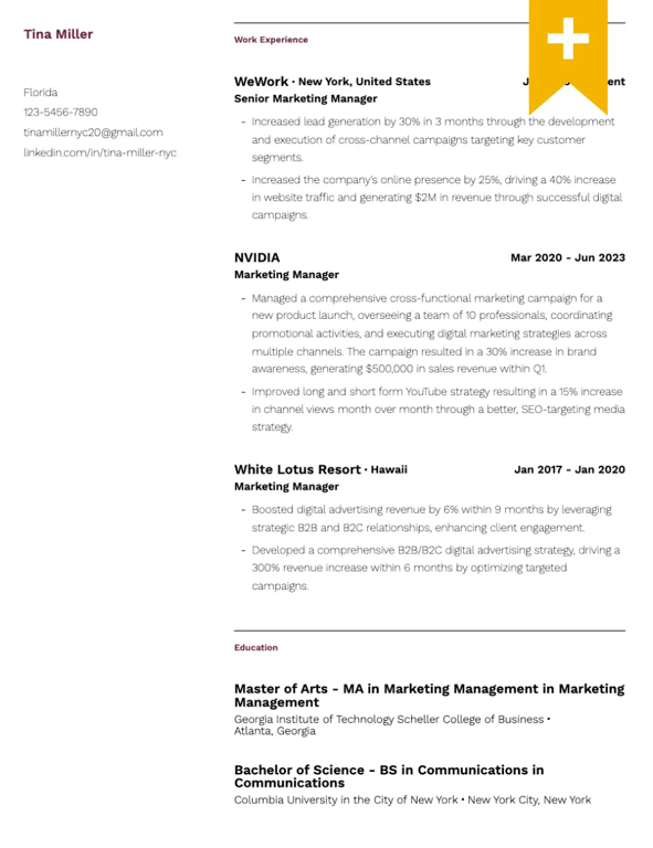 Academic Achiever Resume Template