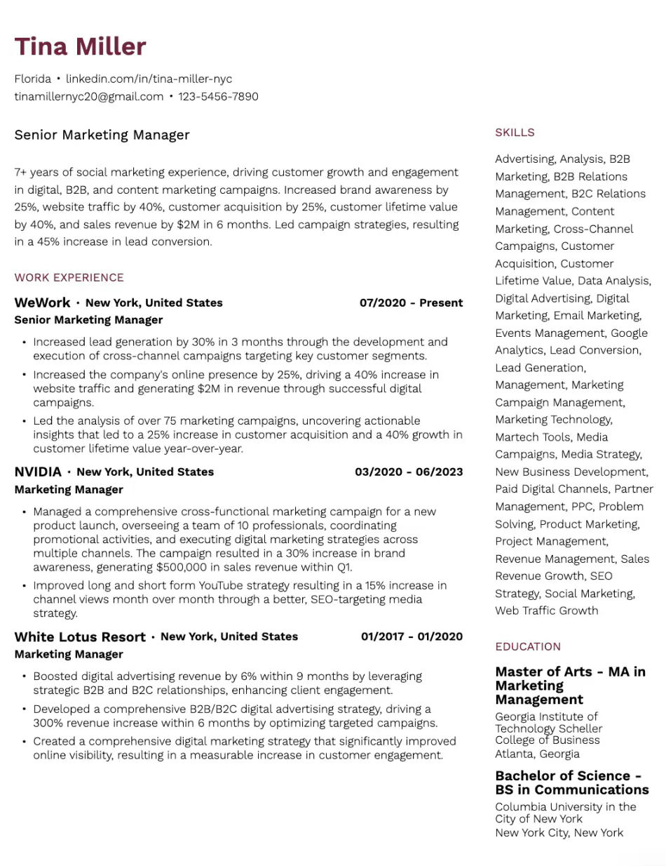 Functional Impression Resume Template