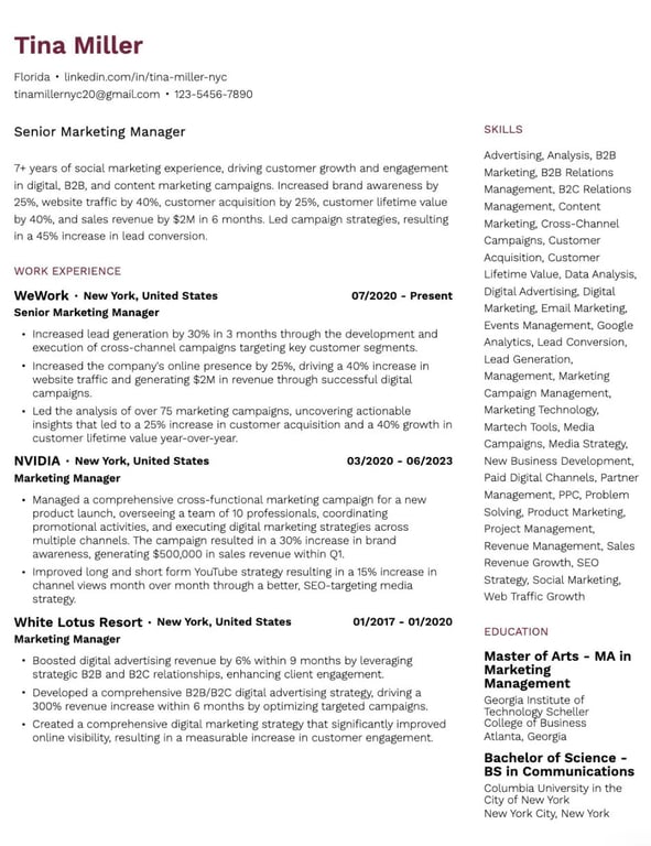 Functional Impression Resume Template