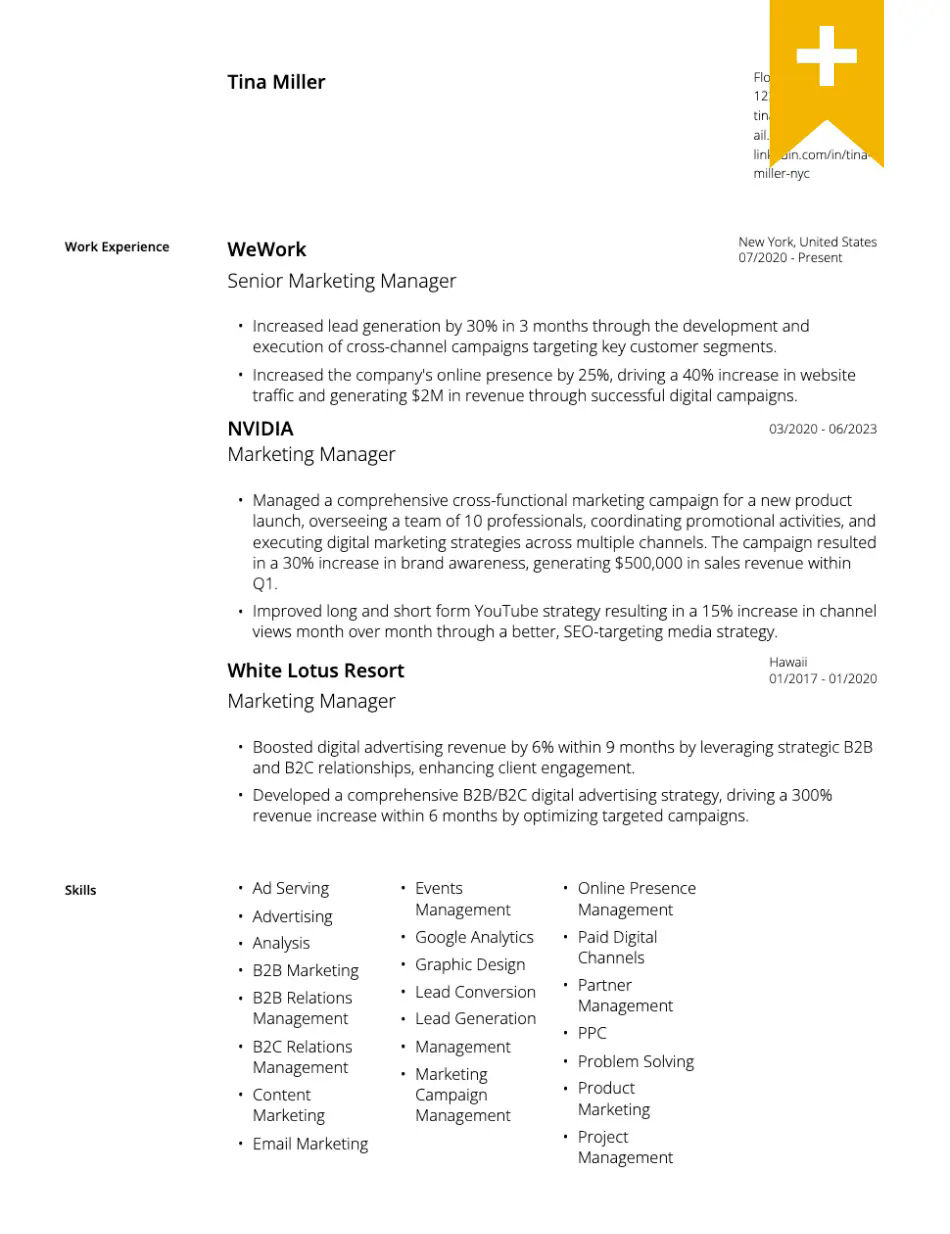 Modern Academic Resume Template