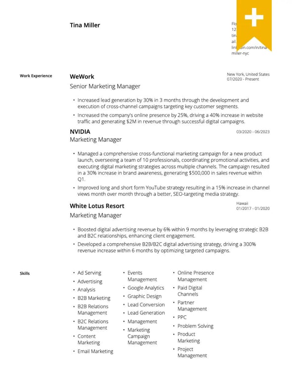 Modern Academic Resume Template