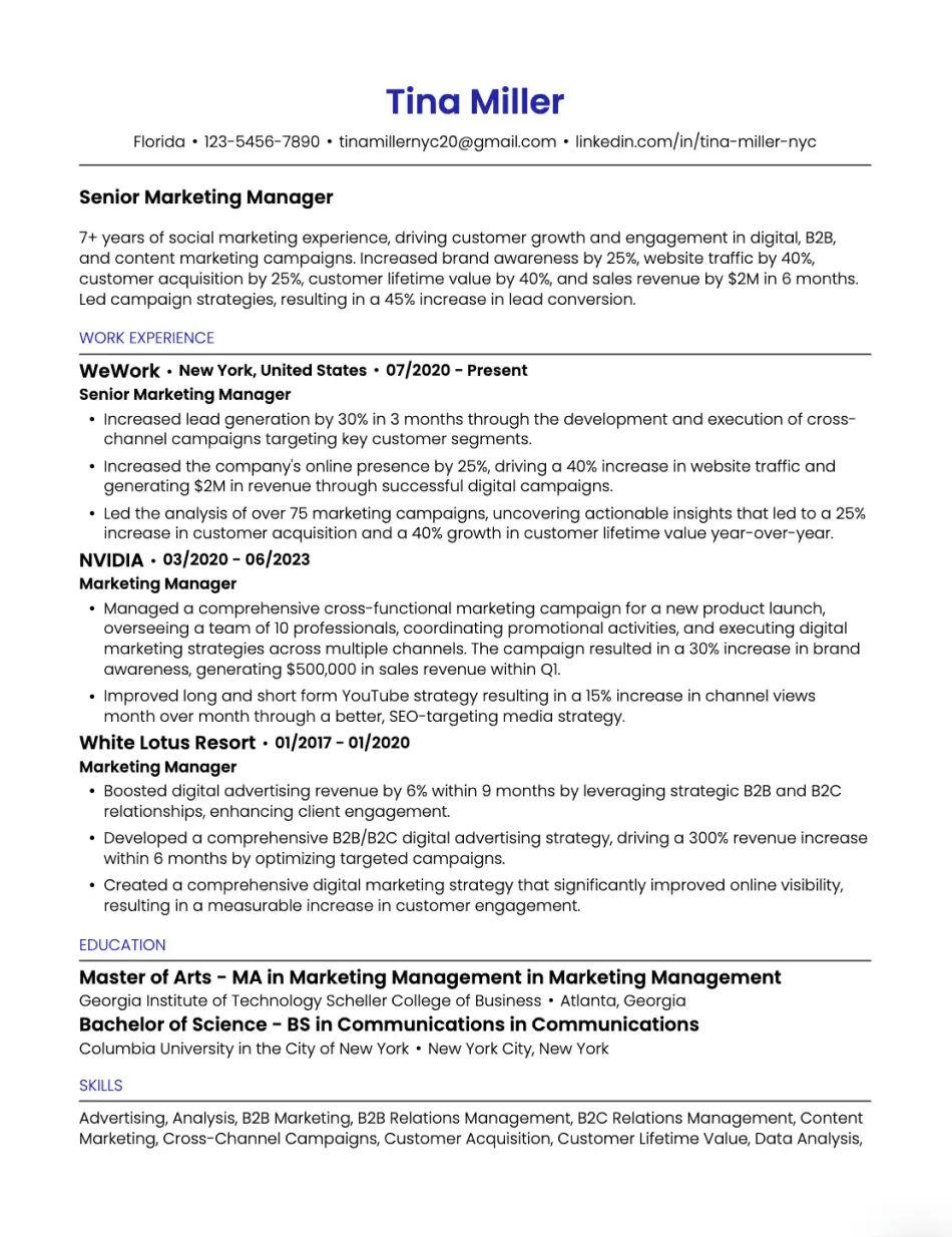 Bold Minimalism Resume Template