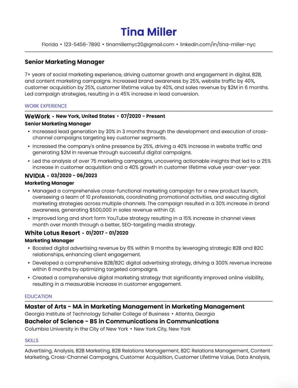 Bold Minimalism Resume Template