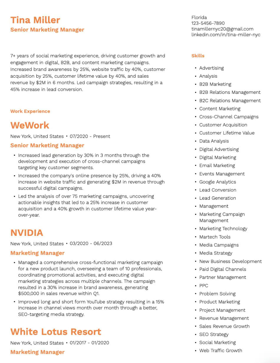 Dynamic Visual Resume