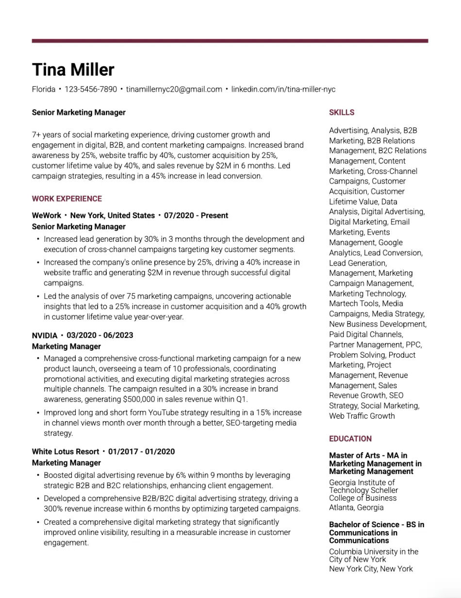 Technical Resume Template