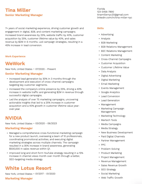 Dynamic Visual Resume