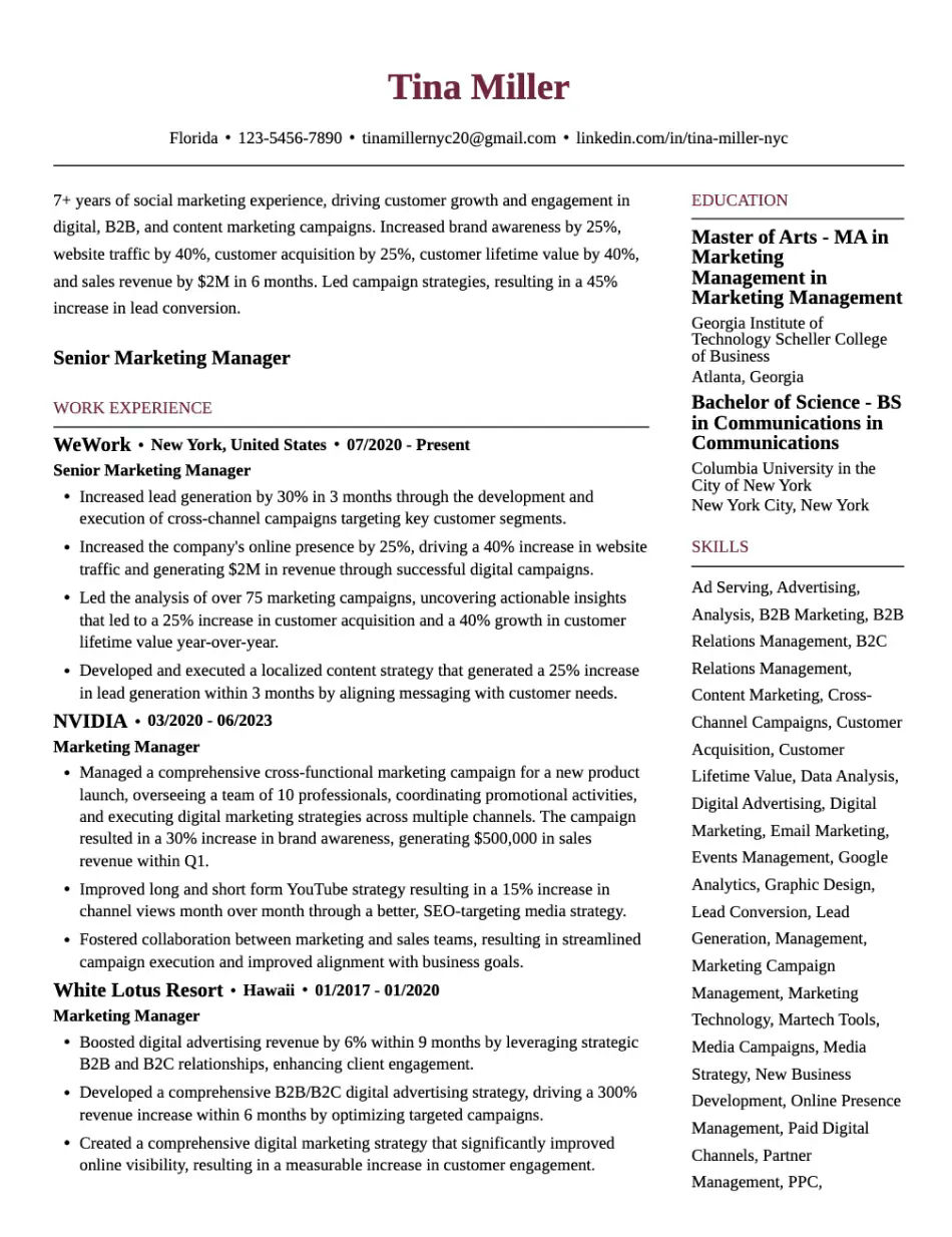 Elegant Expansion Resume Template